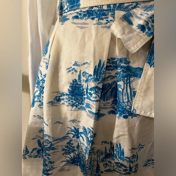 Ann Taylor Floral Toile Pleated Tie Waist Midi Skirt NWT! - Picture 6 of 14